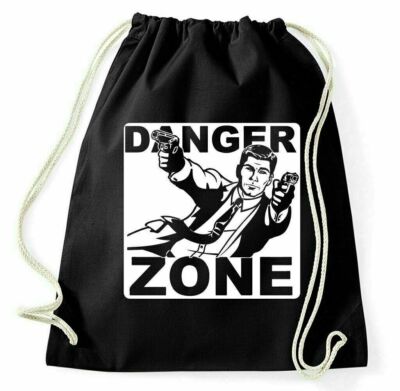 Danger Zone Turnbeutel Sterling Malory Archer Fan Beutel Tasche Stoff Baumwolle