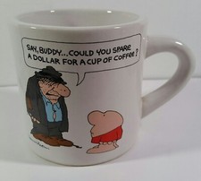 Vintage Ziggy Mug 9oz "Say Buddy...Could You Spare A Dollar For A Cup Of Coffee"