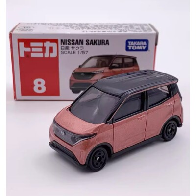 Takara Tomy Tomica 08 Nissan Sakura Pink 1:57 Diecast Model Toy