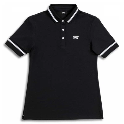PXG Damen Golf-Polo mit Kontrastärmeln schwarz – SS25 NEU - Bild 1 von 4