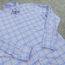 Twillory Dress Shirt Mens Medium Tailored Fit Button Up Untuckable Performance