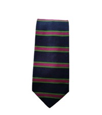 Brooks Brothers Makers Navy Blue Stripped Silk Tie Made In USA