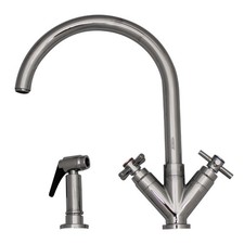 Whitehaus 3-03942..85 Luxe Dual Handles Faucet with Swivel Spout