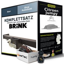 Für CITROEN Jumpy III Typ V Anhängerkupplung starr +eSatz 7pol uni 04.2016- NEU