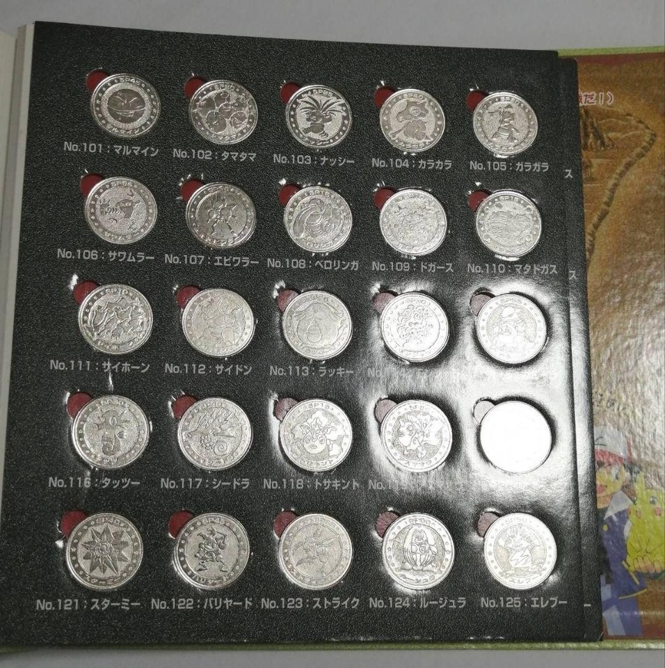 Pokemon Metal Coin 151 types Complete set coin folder Japan Limited | eBay
