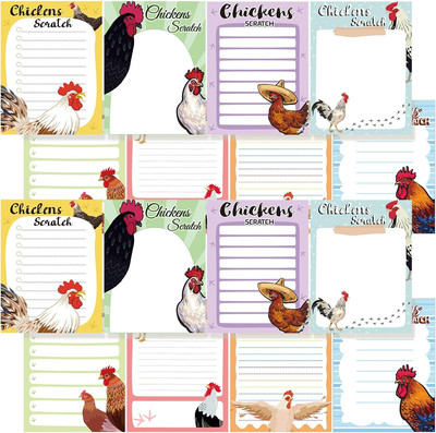 16 Pieces Funny Chickens Sticky to Do Notepad Chicken Scratch Chick Chicken Coop