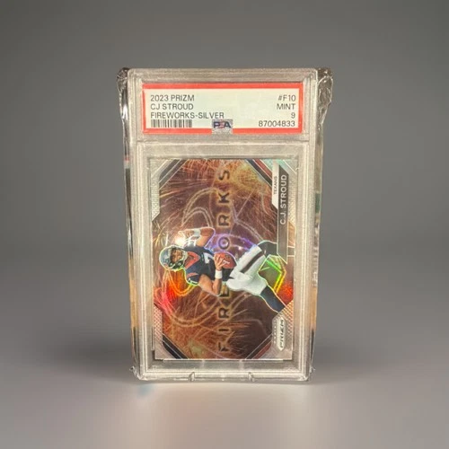 2023 Panini Prizm C.J. Stroud Fireworks Silver #F-10 PSA 9 Rookie Texans NFL