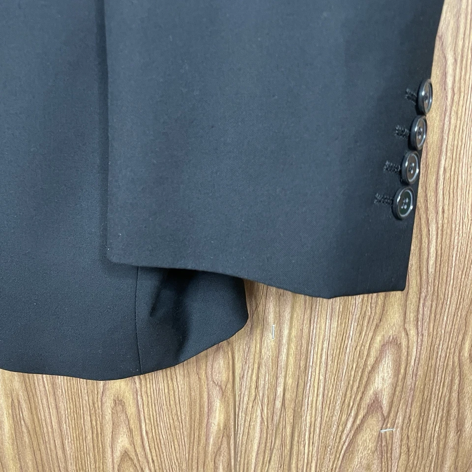 Chaqueta Blazer Giorgio Napoli Para Hombre 52L Negra Poliéster Sólido Doble Ventilación Foto 3 de 4