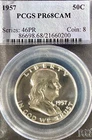 1957 Franklin Silver Half Dollar 50C, PCGS PR68CAM