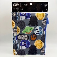Disney Star Wars Yoobi Binder Zip Case Pencil Pouch School Supplies R2D2 Yoda