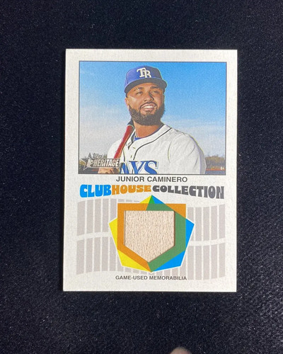 2026 Topps Heritage Clubhouse #CCR-JC Junior Caminero Game Used Relic OS76