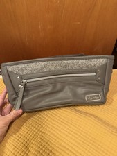 Itzy Ritzy Gray Adjustable Stroller Caddy Organizer Bag Vegan Leather