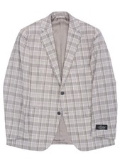 BELVEST Gray Plaid Super 120's Wool Blazer Slim Fit Jacket NEW