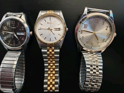 #ad Watch Lot Timex Day Date Pulsar President And Bonus Dress Watch $59.00