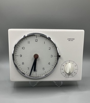 Junghans Ato-mat / Max Bill / Wanduhr / Keramik / Weiß 