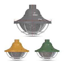 Industrial Fisherman Caged Conduit Pipe fitting 3/4" Entry Wall Lantern Shade