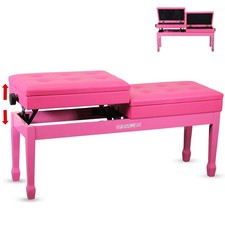 5 Core Duet Piano Bench 3.5 Inch Padded Cushioned Double Seater Wooden Stool