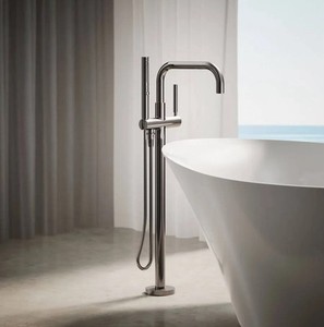 Kohler Purist T97328-4-CP Freestanding Floor Mount Tub Filler, Hand Shower
