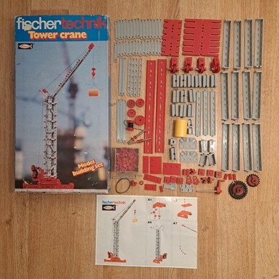 Vintage Fischer Technik Turmdrehkran Modell verpackt - Bitte Beschreibung lesen.
