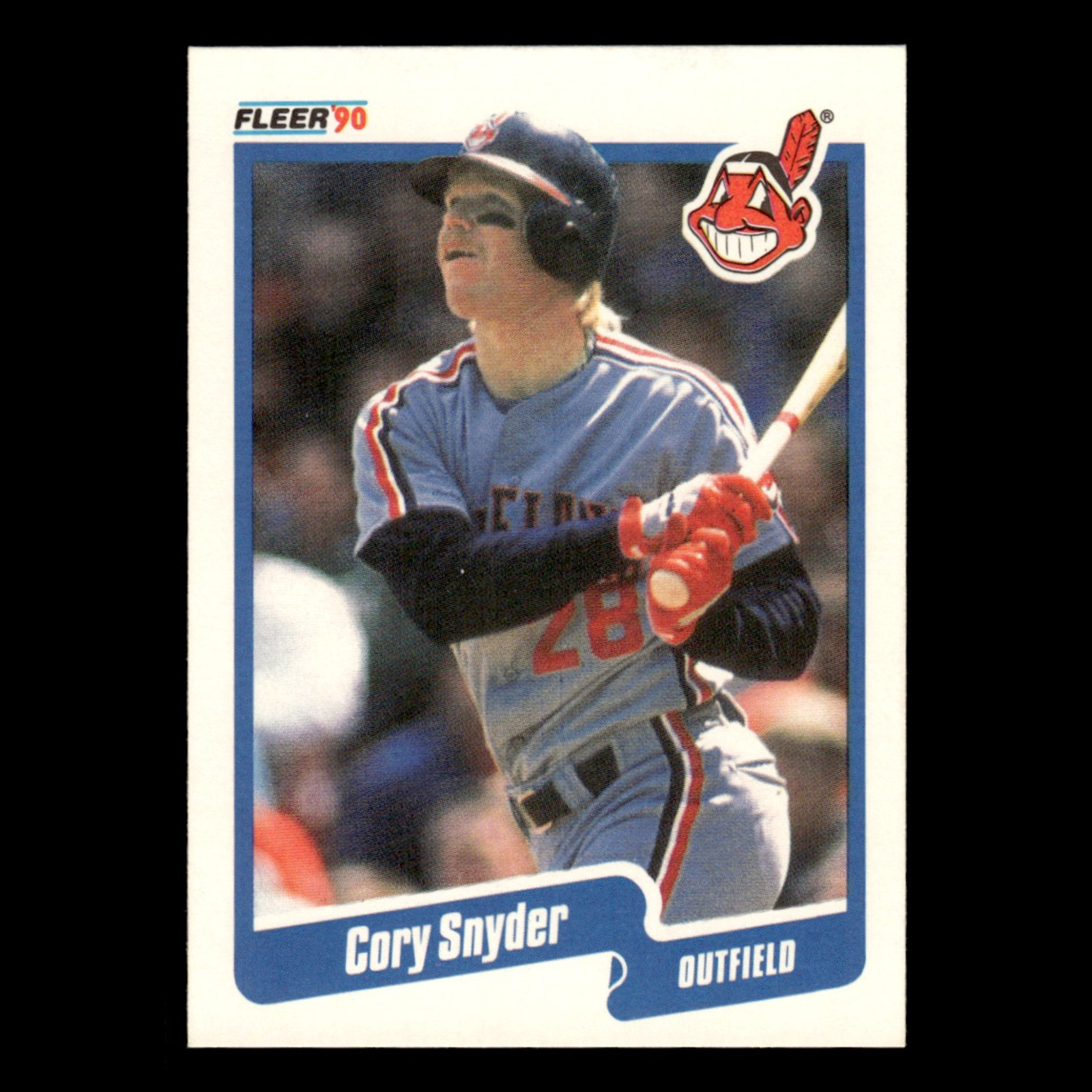 Cory Snyder #502 1990 Fleer Cleveland Indians Baseball Card MLB NM