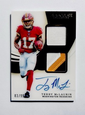 Terry McLaurin 2019 Panini Immaculate Rookie Patch Auto /99 RPA