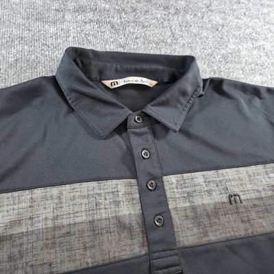 Travis Mathew Mens Golf Polo Shirt Size Large Gray Athletic Casual Top