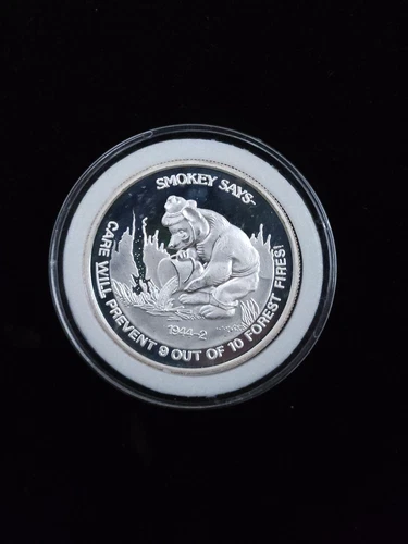 Smokey Bear 1 oz .999 Fine Silver Rounds Variety Design 1944-2