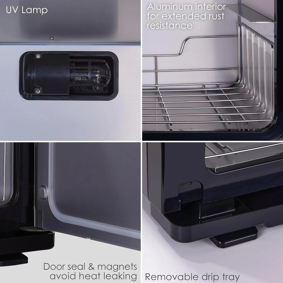 Armario de toallas calientes EarthLite UV, negro estándar. NUEVO Foto 4 de 4