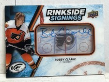 2017-18 Rinkside Signings Authentic Bobby Clarke Signed Hockey Card Upper Deck
