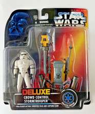 Star Wars Deluxe CROWD CONTROL STORMTROOPER Action Figure Vintage 1996 - New