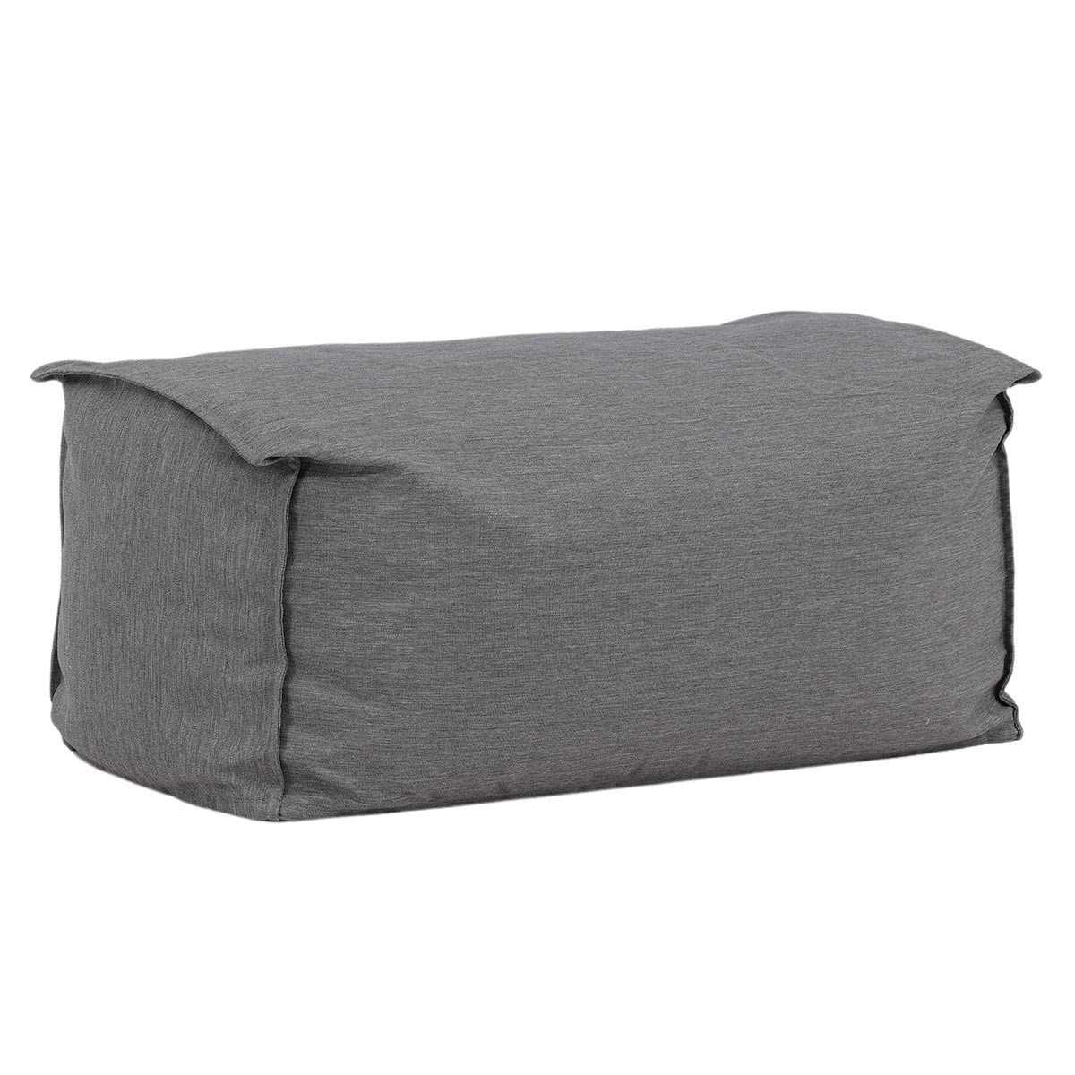 Pouf de jardin haut de gamme Redang 75cm en tissu gris foncé