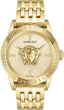 Versace VESN00722 V-Code Palazzo gold Stainless Steel Men's Watch NEW