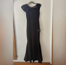 Lulus Black One Shoulder Ruffle Maxi Dress Formal Size S