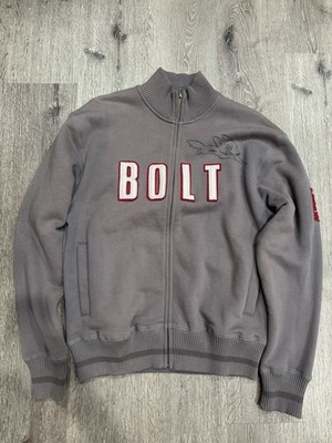 Disney Bolt Cast 2008 Crew Zip Jacket Sweatshirt M Miley Cyrus John Travolta