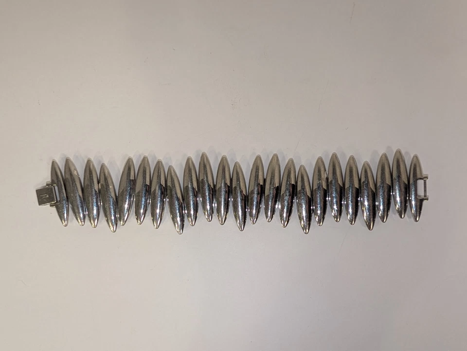 HALLAZGO RARO: Brazalete/pulsera articulada de acero inoxidable fósil Y2K Foto 2 de 4