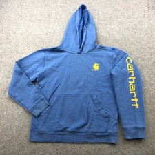 Carhartt Hoodie Youth Large Pullover Spell Out Graphic Streetwear