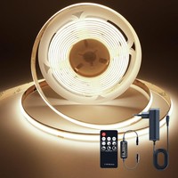 Led Streifen 2M Warmweiß 3000K Dimmbar Mit Fernbedienung Und Netzteil FüR