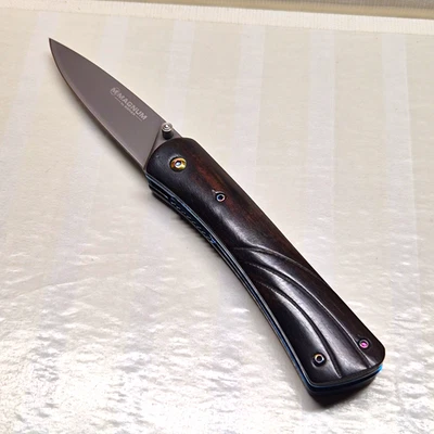  Klappmesser Taschenmesser Magnum by Böker Holzgriff schwarz - Bild 1 von 4