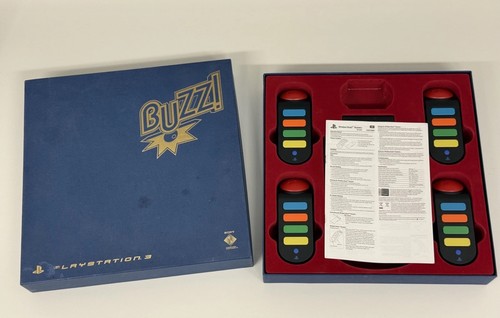 Buzz! Quiz TV – Sony PlayStation 3 (2008) Avec Set De Manettes Buzzer (très Bon état)
