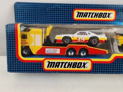 VINTAGE 1987 MATCHBOX TEAM CONVOY PEPSI SET CHALLENGER -TEAM VAN- KENWORTH TRUCK