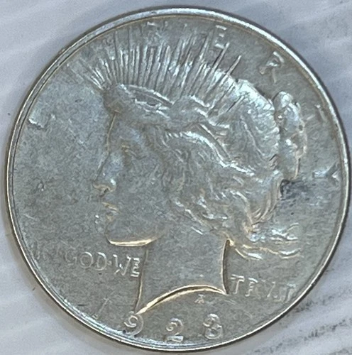 1923D Silver Peace Dollar Uncertified Very Fine Circulated Condition