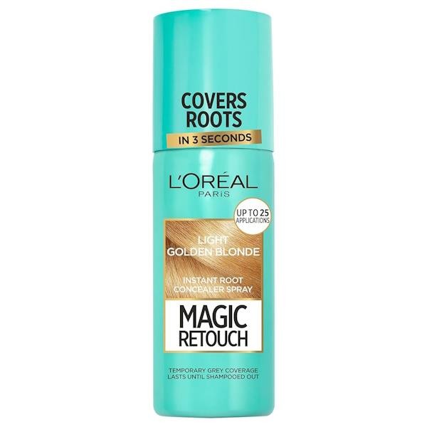 2 x L'Oreal Magic Retouch Instant Root Concealer Spray Light Golden Blonde 75ml