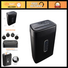 12-Sheet Cross-Cut Paper & Credit Card Shredder with Overheat Protection - Black