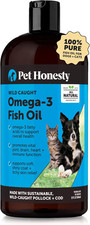 Omega 3 Fish Oil for Dogs and Cats - Liquid Fish Oil for Dogs Skin and Coat Supp