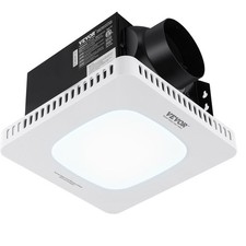110CFM Bathroom Vent Fan with Tunable White LED, 900LM, 1.5Sones, Steel