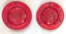 Pair Oem Ih Logo International Scout Travelall Pickup Tail Light Lens Grote 420