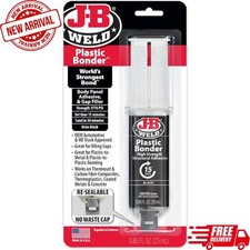 Jb Weld Plastic Weld Quick Setting Epoxy Syringe Bonder Repair Glue Black...