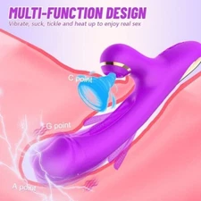 Rabbit Flapping Patting Vibrator Clitoris Sucking G Spot Dildo Sex Toy For Women