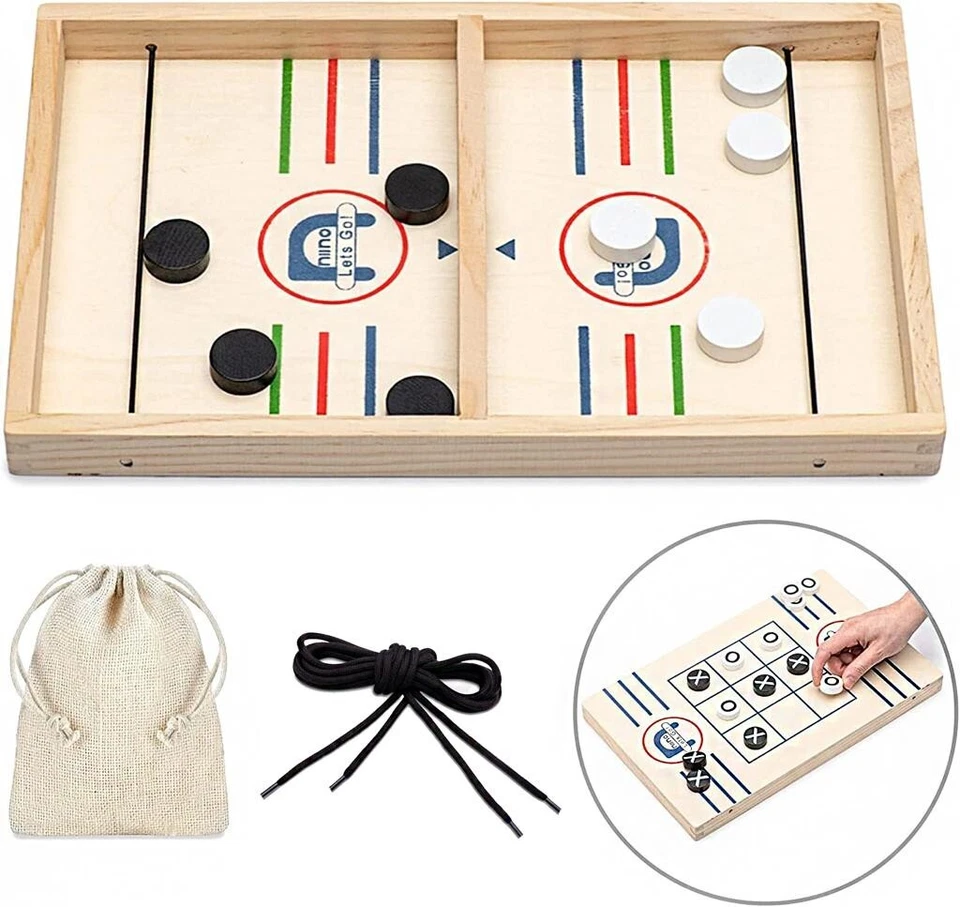  Niino 2 in 1 Fast Sling Puck &Tic Tac Toe Game Board |Christmas gift (20PCS) - Image 2 of 4