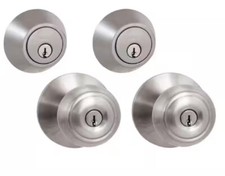 New Defiant Hartford Satin Nickel Single Cylinder Keyed Entry Project Pack